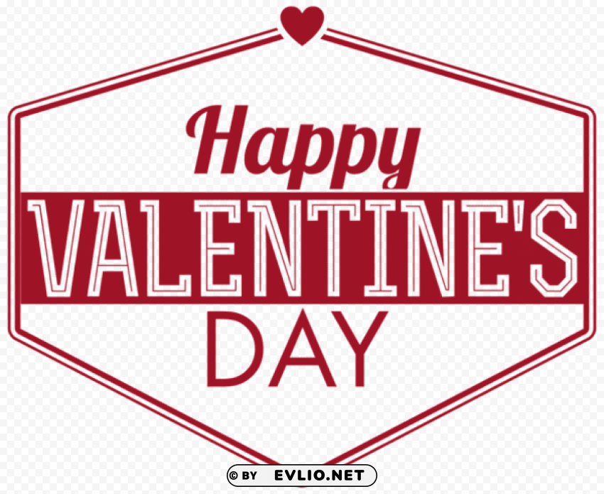 happy valentine's day text decor transparent PNG with clear transparency