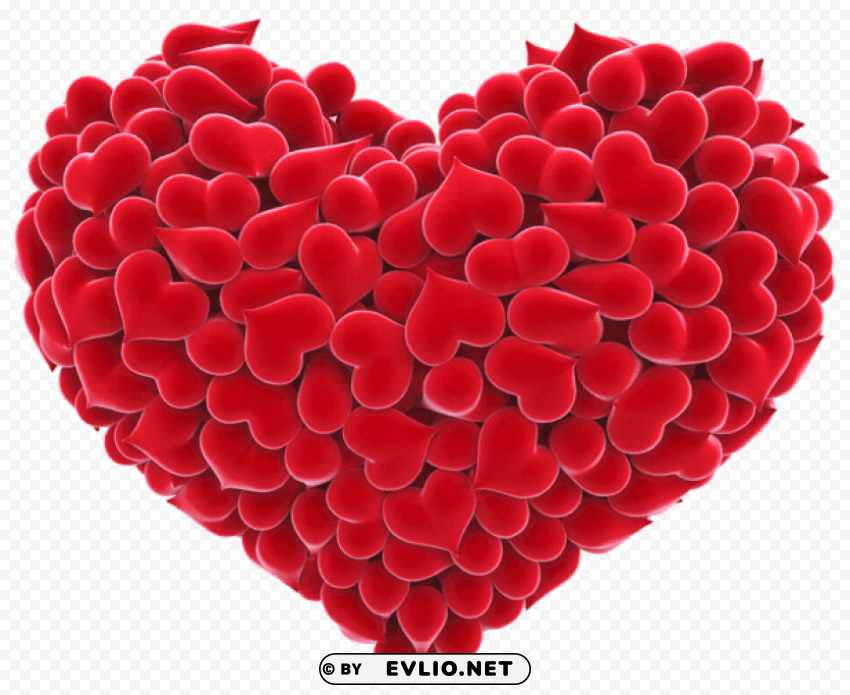 Red Heart Of Hearts Isolated Subject In HighResolution PNG