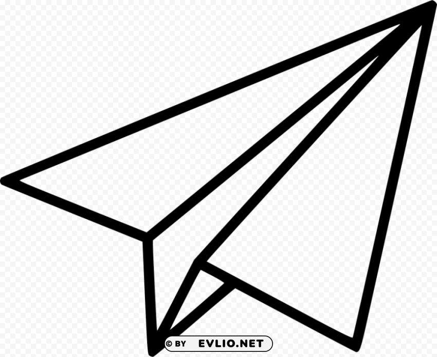 black shape paper plane PNG images with alpha transparency layer