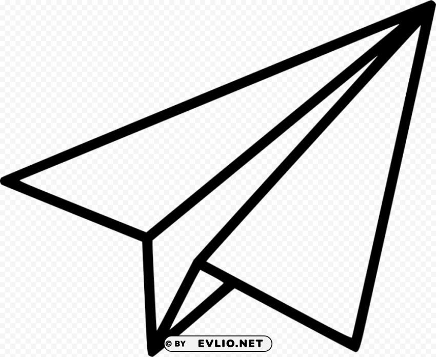 Black Shape Paper Plane PNG Images With Alpha Transparency Layer