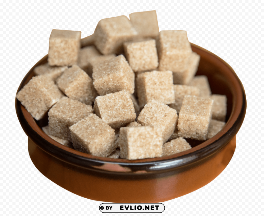 Brown Cane Sugar Cubes PNG No Background Free