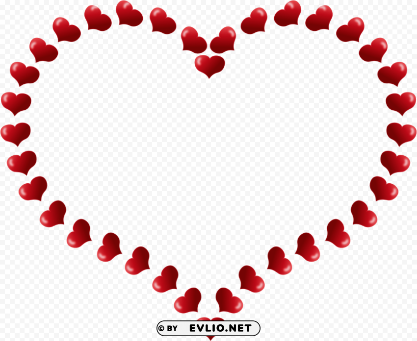 Transparent background PNG image of heart outline little hearts Clear PNG graphics free - Image ID 6cea4427
