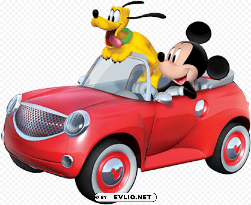 mickey car PNG images with alpha mask