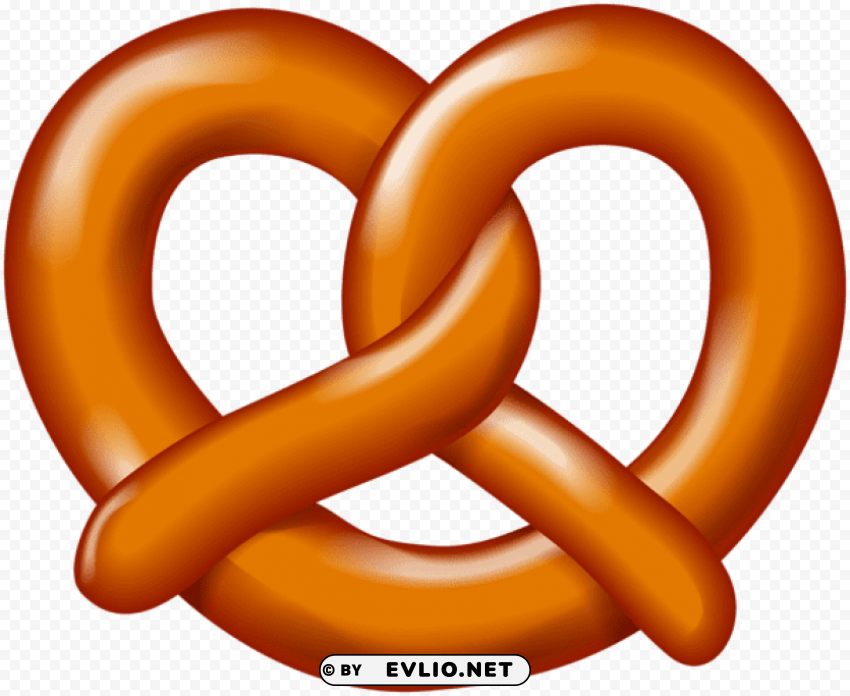 pretzel Isolated Design on Clear Transparent PNG