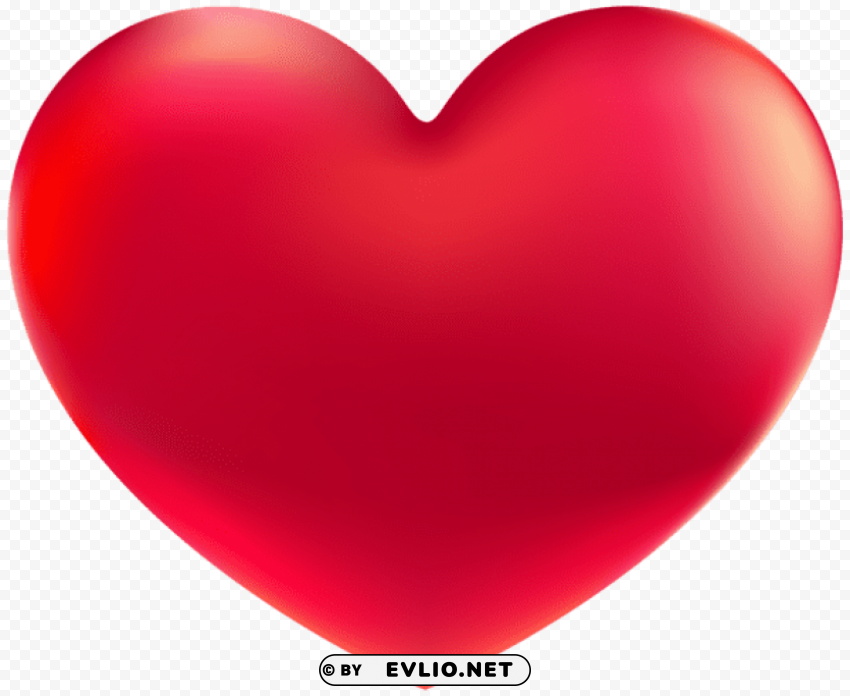 Red Heart Isolated Character In Transparent PNG Format