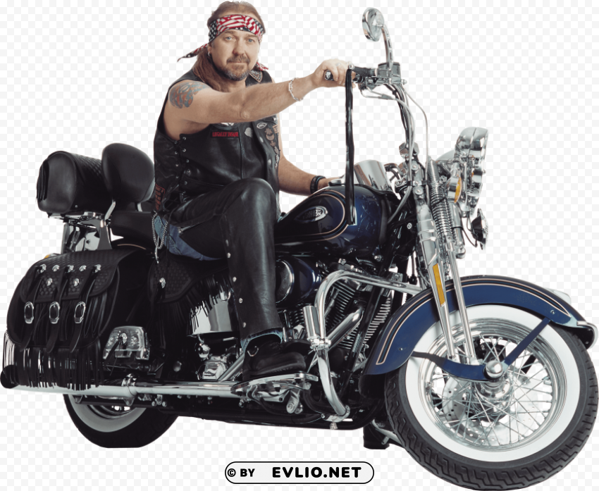 motorbiker harley davidson motorcycle PNG clipart with transparency