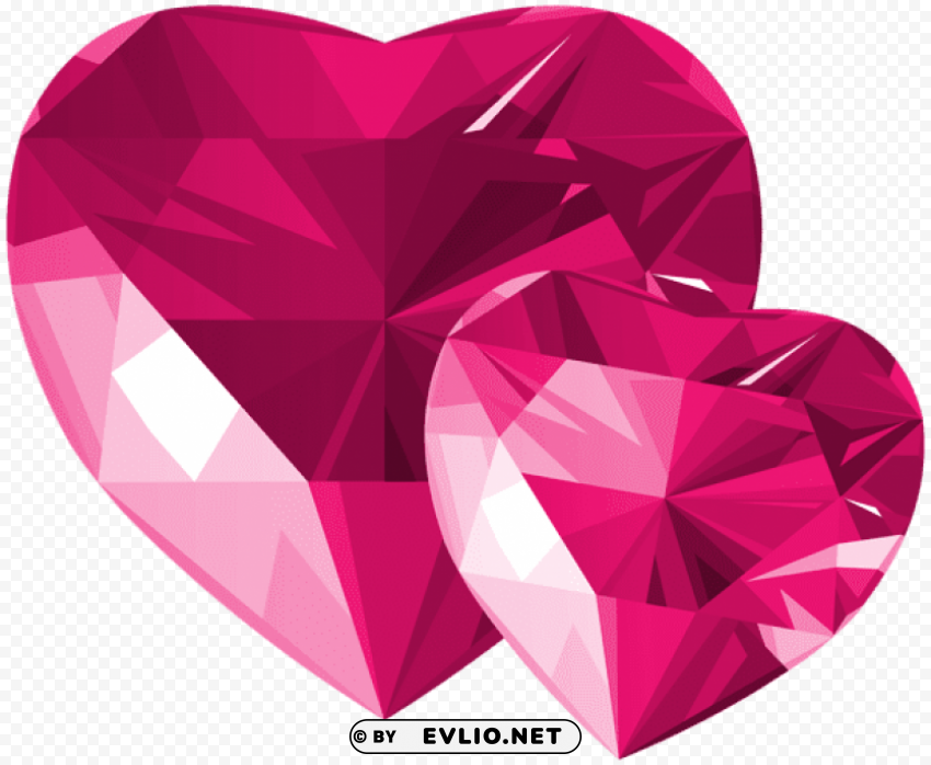 diamond hearts pink PNG graphics