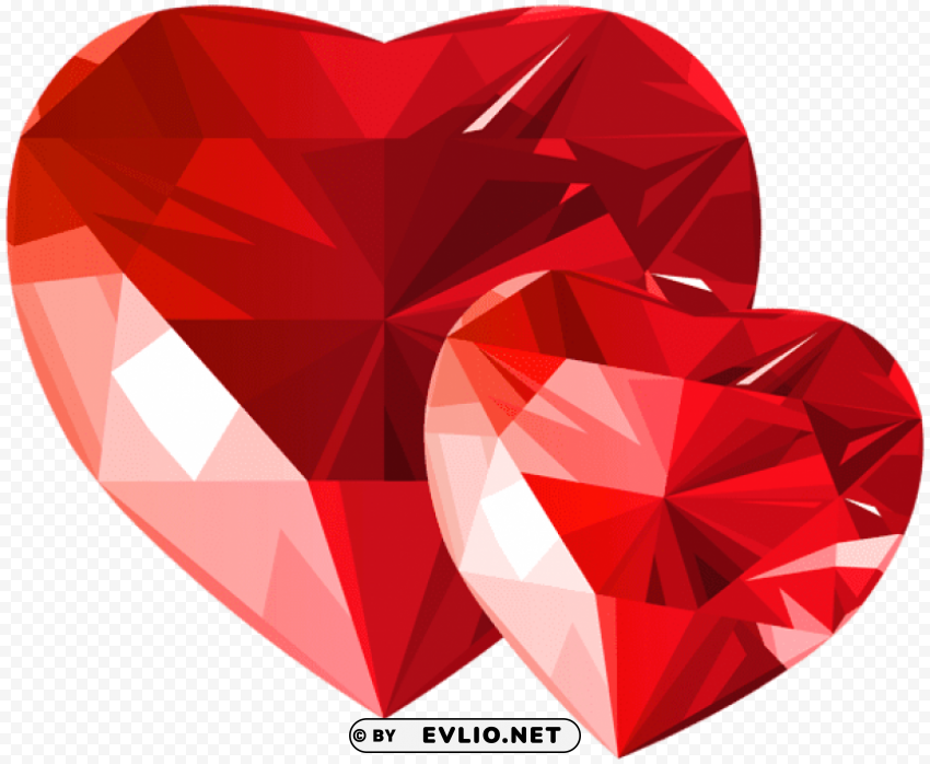 diamond hearts red PNG Graphic with Transparent Isolation