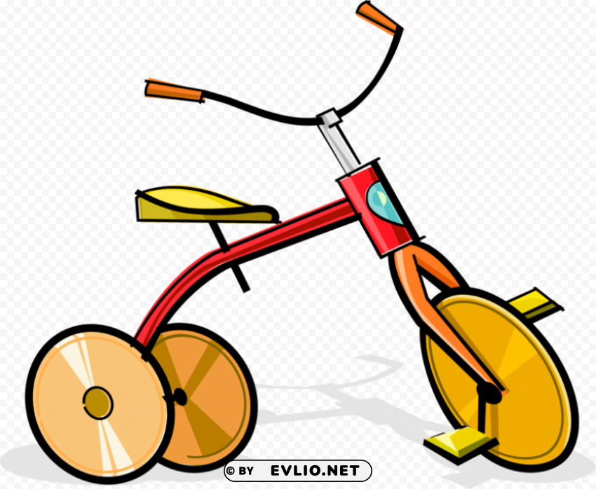 vector illustration of child's tricycle riding bike PNG files with no backdrop pack PNG transparent with Clear Background ID a8c9095f