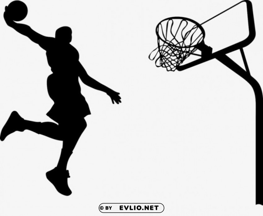 PNG image of basketball dunk Isolated Item on Clear Background PNG with a clear background - Image ID b61457fc