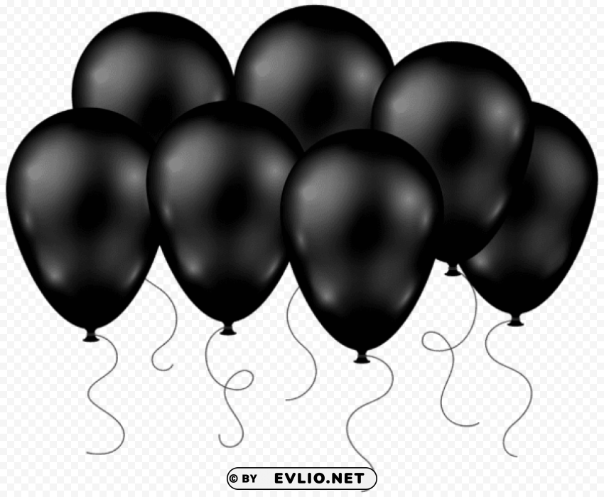 Black Balloons PNG Images With Transparent Overlay