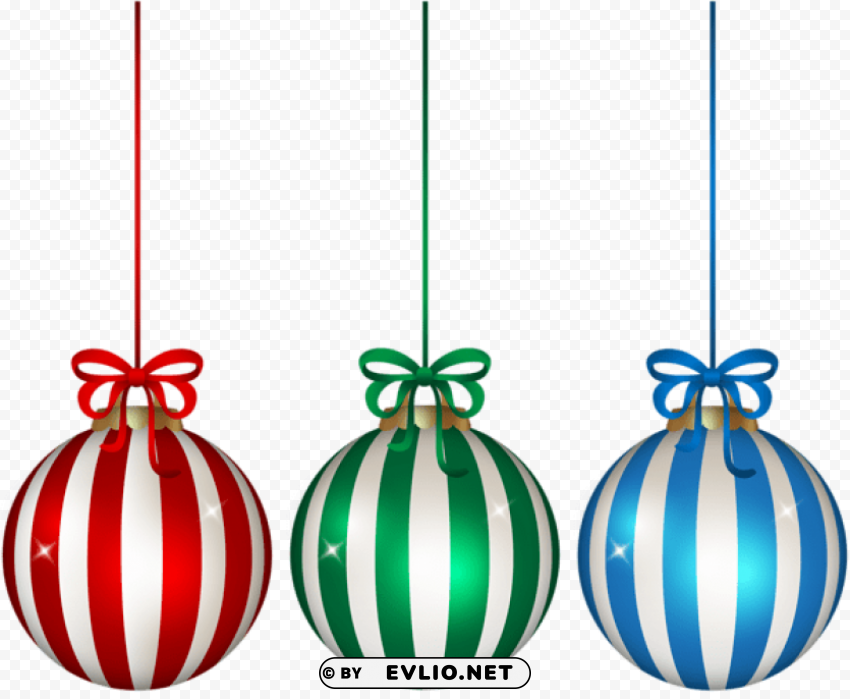 christmas hanging ornament set HighResolution Transparent PNG Isolated Element