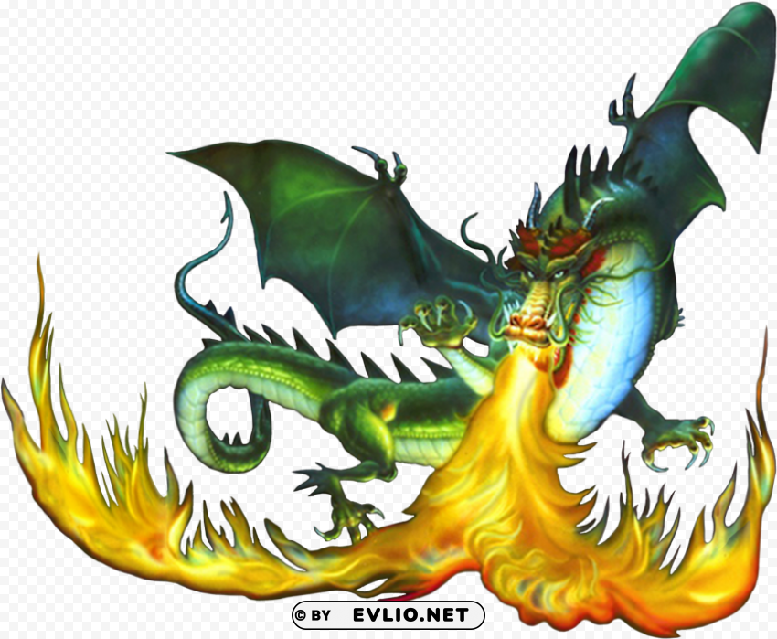 fire breathing dragon Isolated Character in Clear Transparent PNG