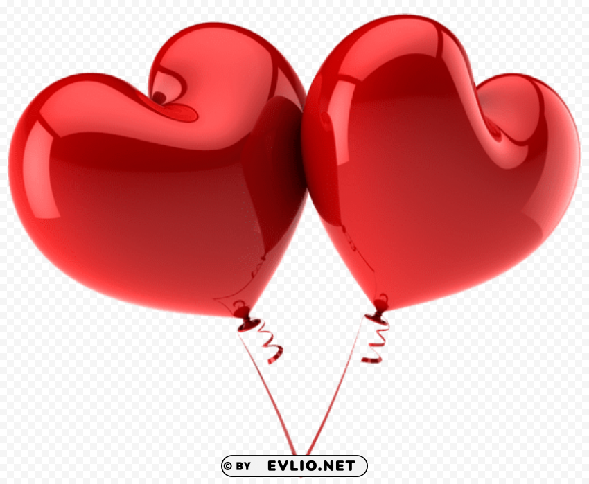 red large heart balloons PNG images with no background assortment