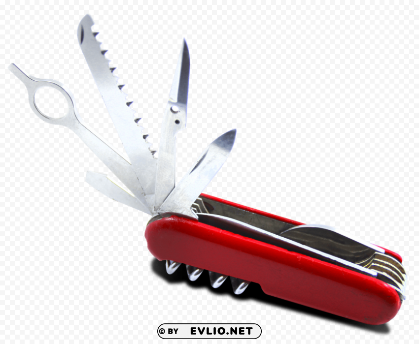 Swiss knife Isolated Subject on HighResolution Transparent PNG