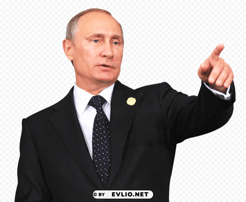 Vladimir Putin Isolated Artwork On Transparent Background PNG