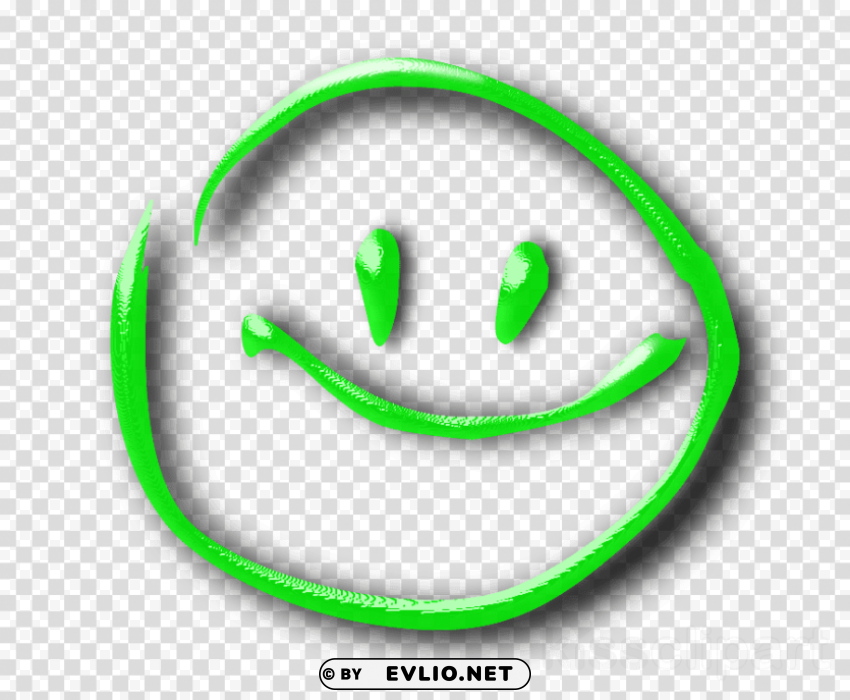 green Smile Emoji PNG graphics with clear alpha channel