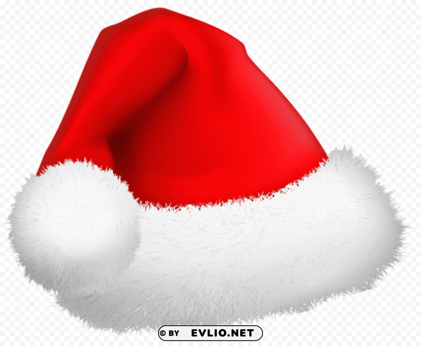 christmas santa hat clip-art PNG Image with Transparent Isolated Graphic