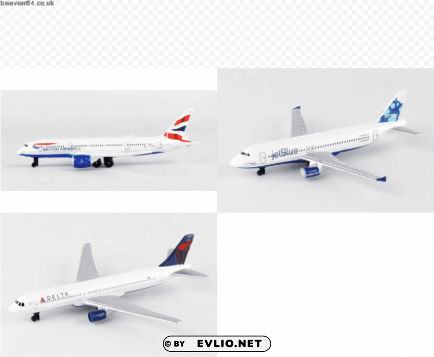 daron ups jetblue airlines diecast airplane package Isolated Graphic in Transparent PNG Format