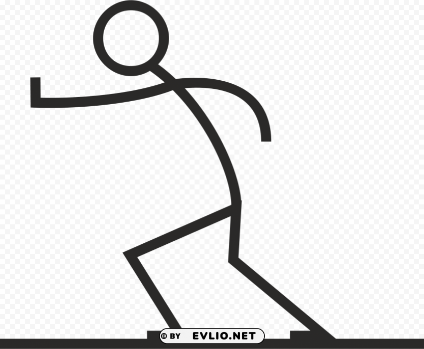 stick figure running PNG clear background