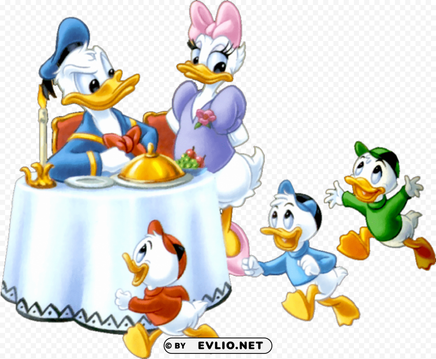 donald duck family PNG Graphic with Isolated Design
