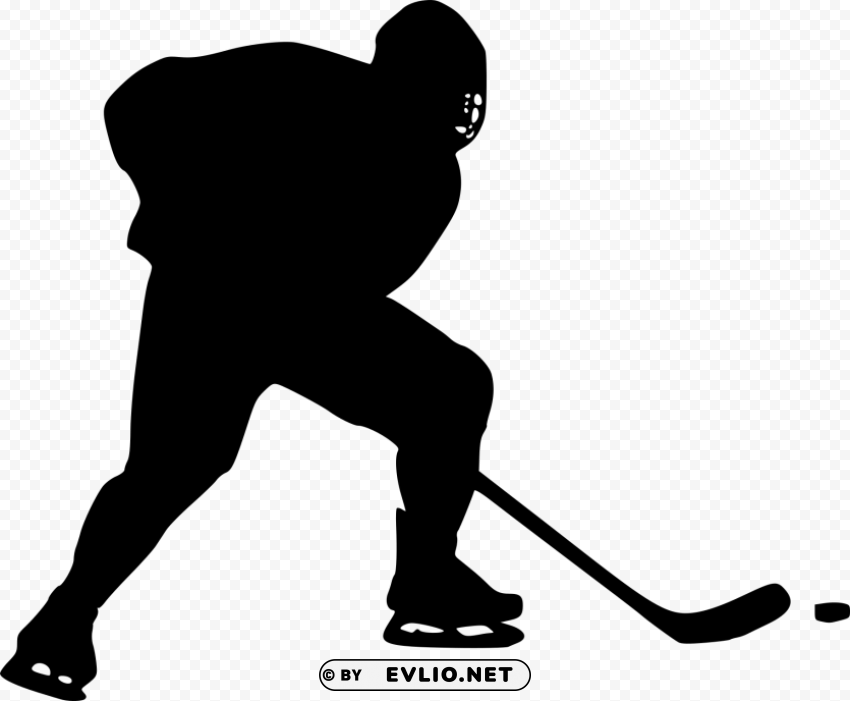 hockey silhouette PNG Image with Clear Isolated Object