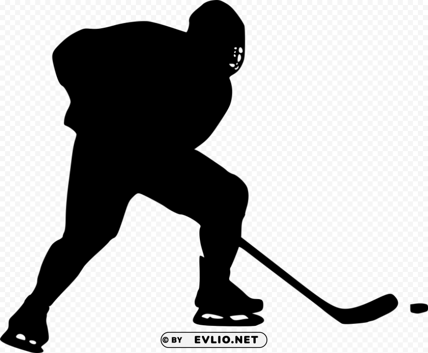 Hockey Silhouette PNG Image With Clear Isolated Object