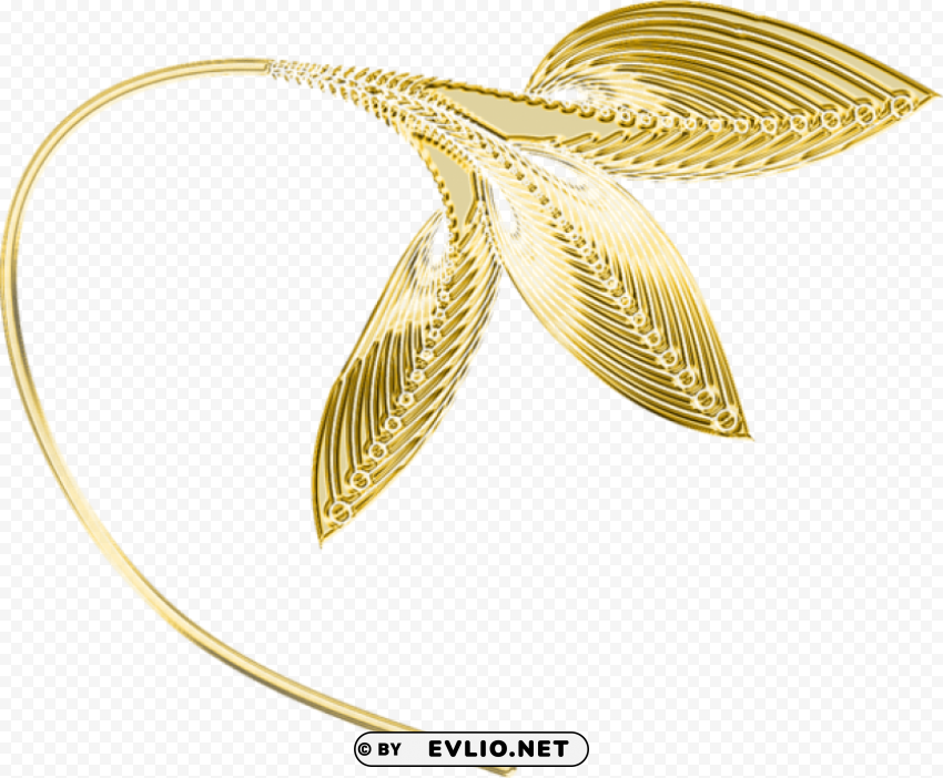 gold decorative leaves Free PNG images with alpha channel