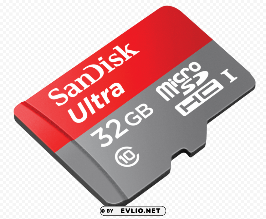 SanDisk Memory Card PNG Image with Transparent Cutout