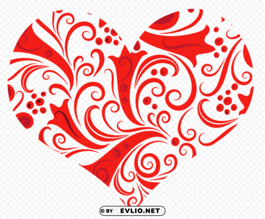 Transparent Heart Ornament PNG High Resolution Free