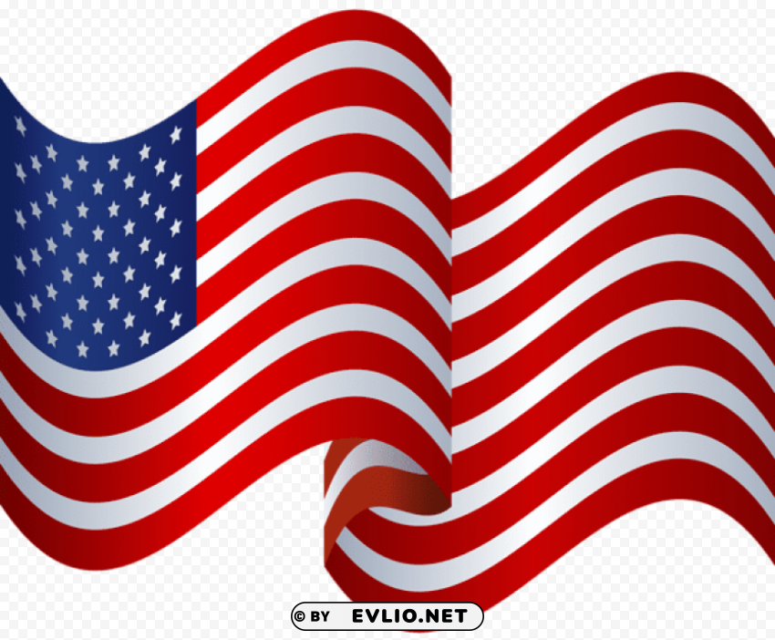united states waving flag PNG images with clear cutout
