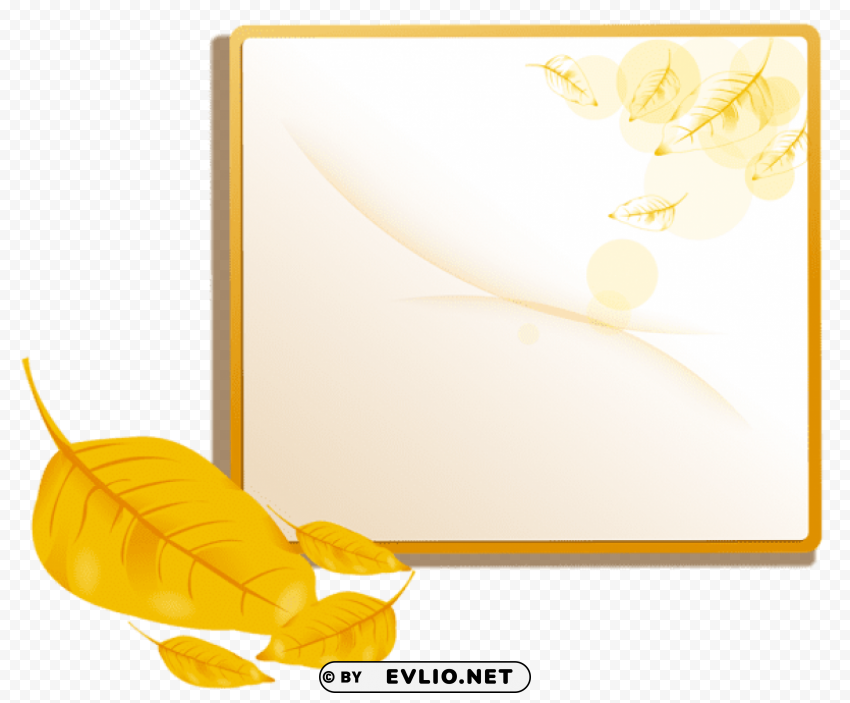autumn frame decor PNG with Clear Isolation on Transparent Background