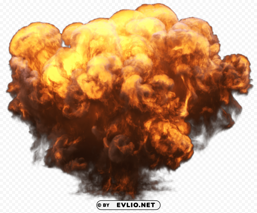 big explosion with fire and smoke High-resolution PNG images with transparency