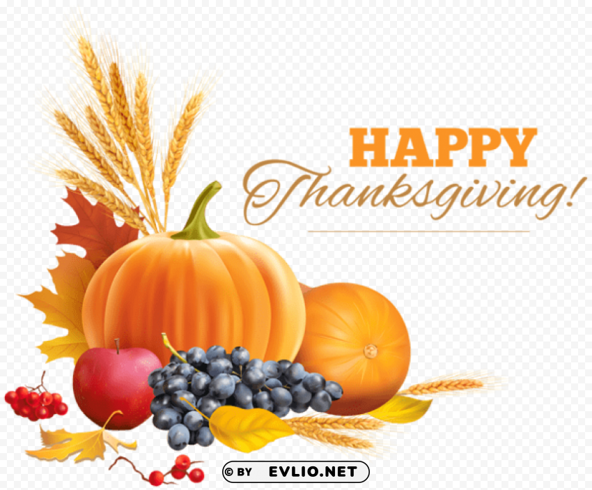 happy thanksgiving decor PNG photos with clear backgrounds