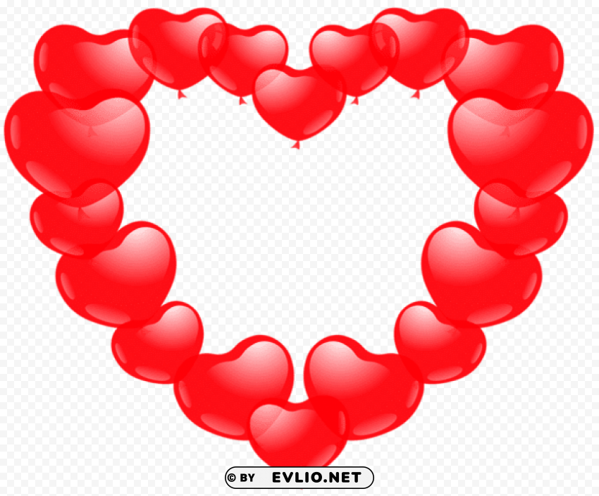 heart of ballon hearts High Resolution PNG Isolated Illustration