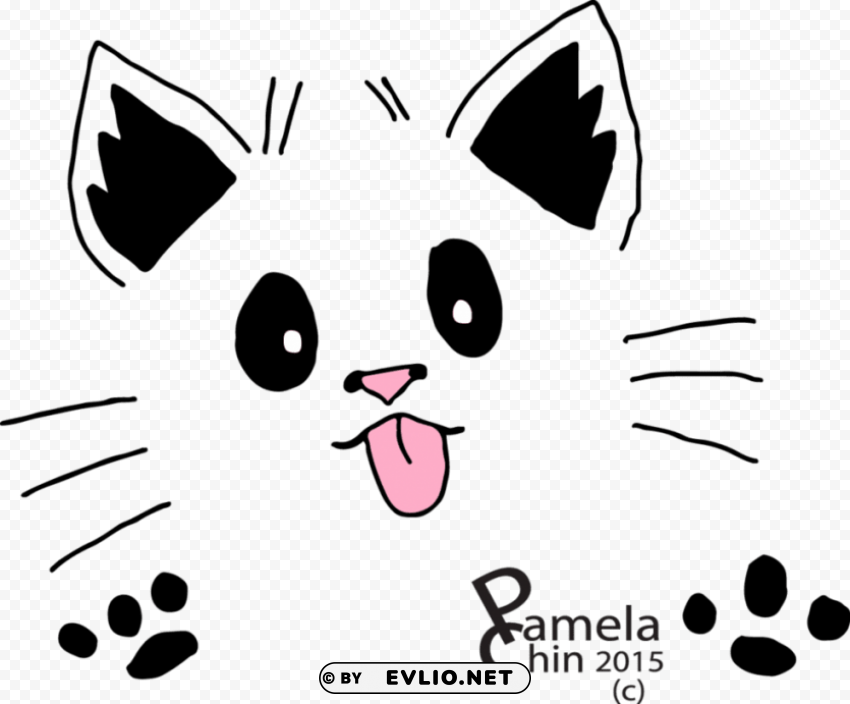 face cat PNG transparent images for websites