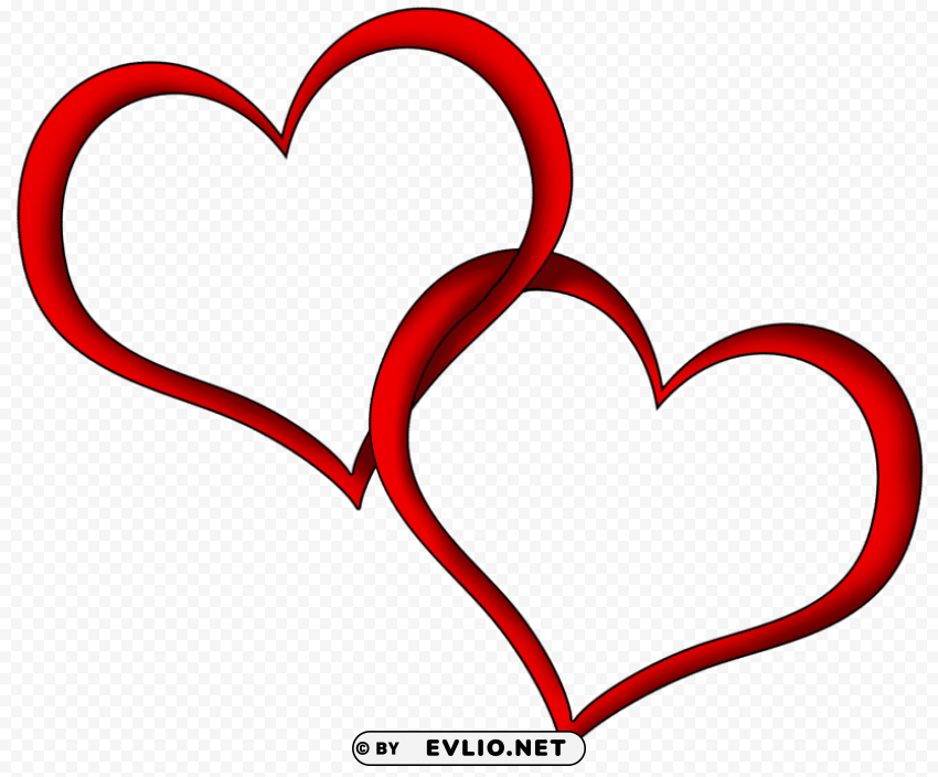 heart outline couple red Clear pics PNG