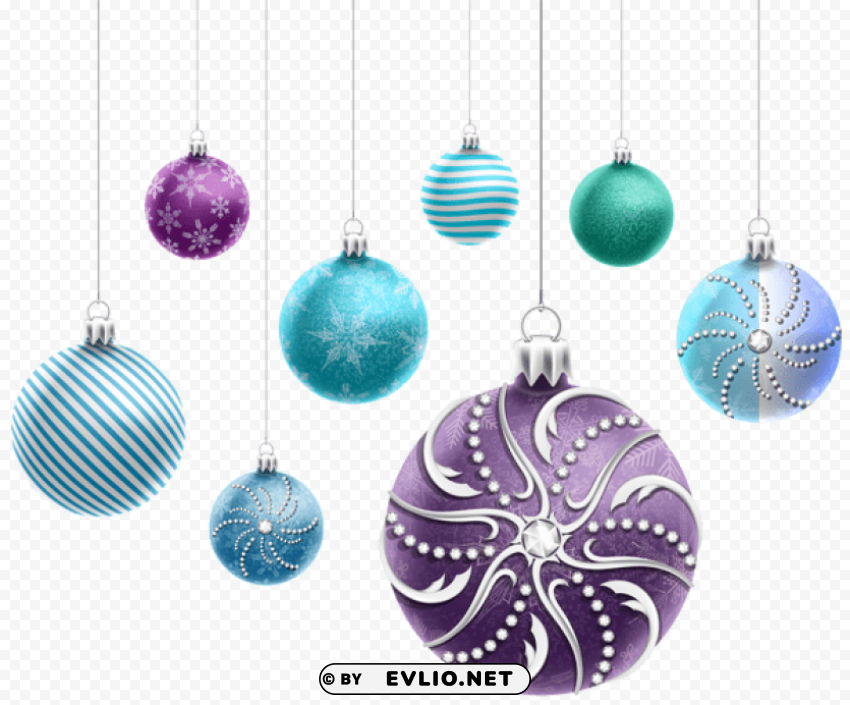 Beautiful Christmas Ornaments PNG For Digital Art