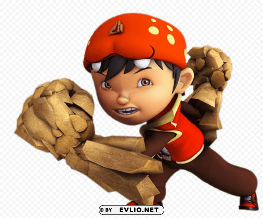 boboiboy with wooden fists PNG photos with clear backgrounds