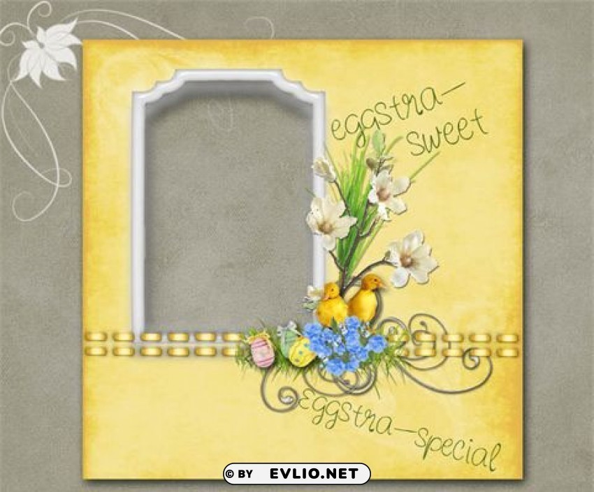 easter yellow frame Transparent PNG images for graphic design