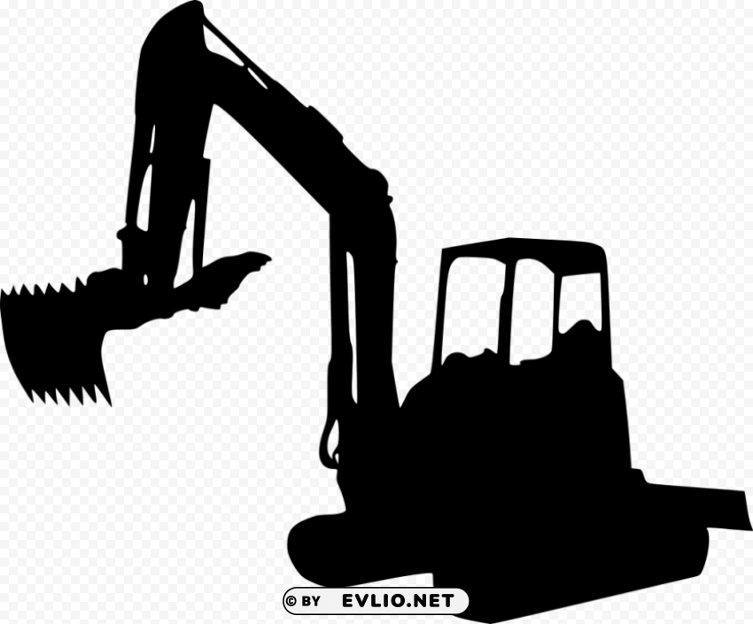 excavator silhouette PNG files with transparent backdrop complete bundle