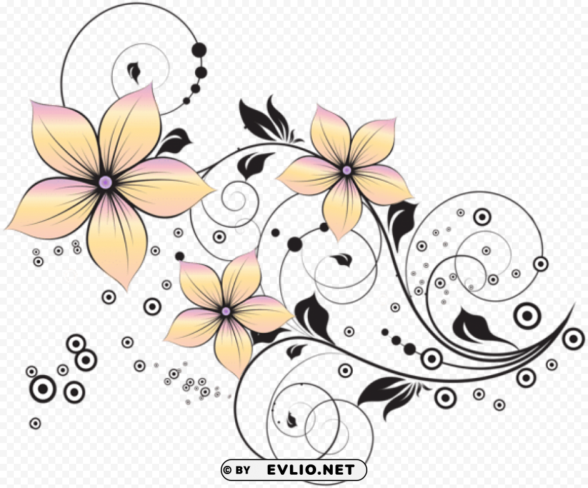 floral decoration PNG images with no background needed