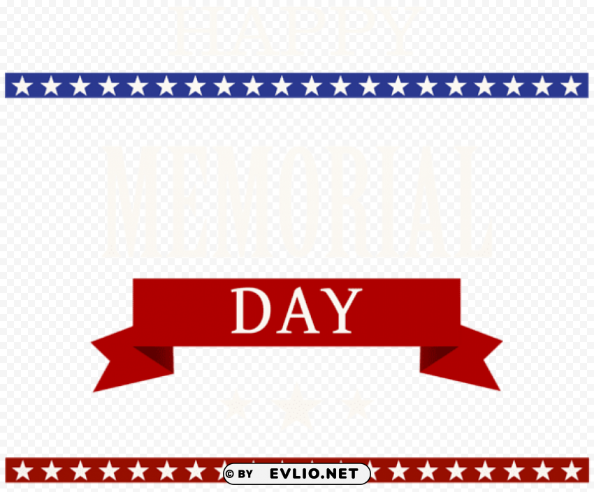 happy memorial day transparent PNG isolated