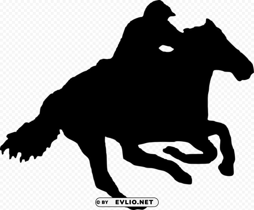 horse riding silhouette Transparent Background Isolated PNG Art