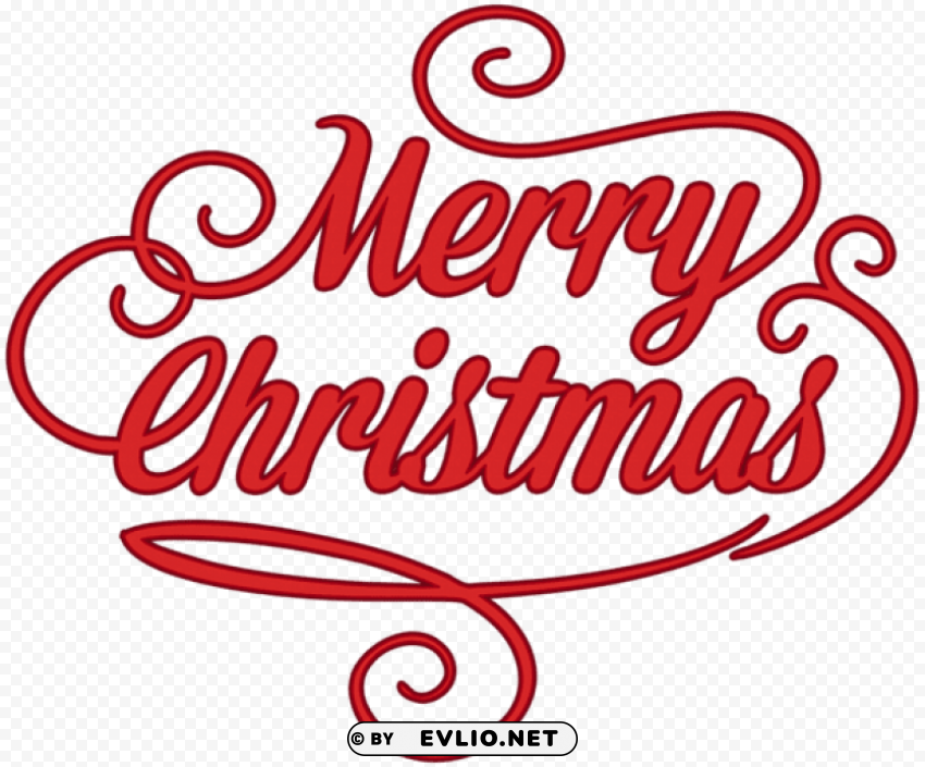 merry christmas red PNG Graphic with Isolated Clarity