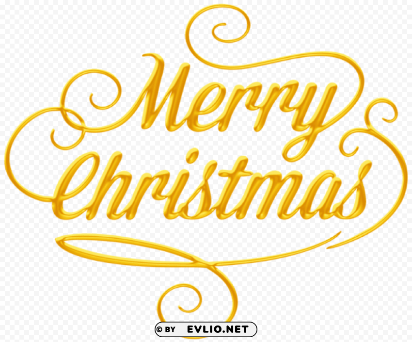 merry christmas text PNG Graphic with Isolated Design