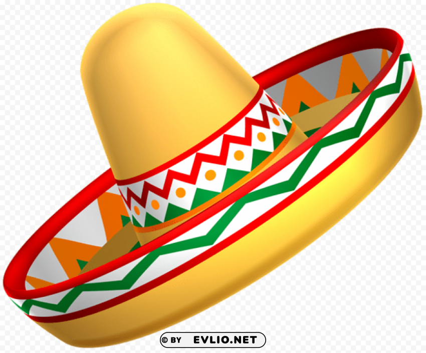 mexican sombrero hat Isolated Subject in Clear Transparent PNG