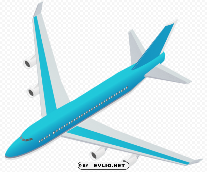 Blue Airplanevector PNG For Business Use