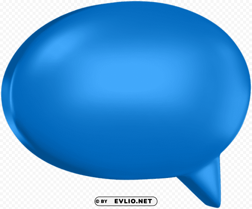 blue speech bubble Clear Background PNG Isolated Illustration