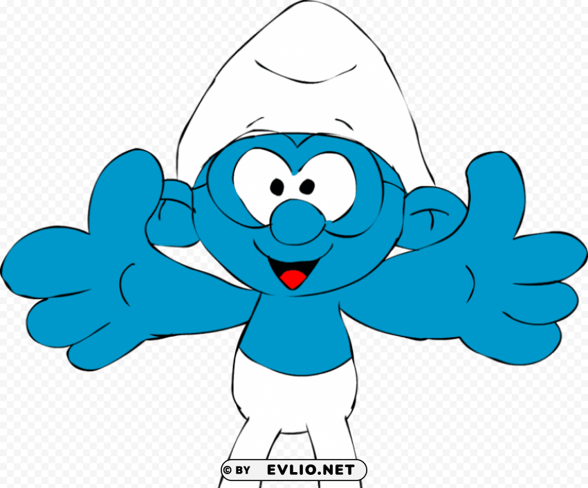 brainy smurf Isolated Graphic Element in HighResolution PNG